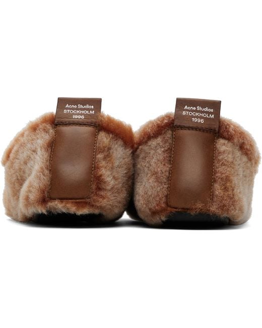 Acne Black Shearling Loafers