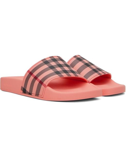 Burberry Pink Foam Furley Sandals