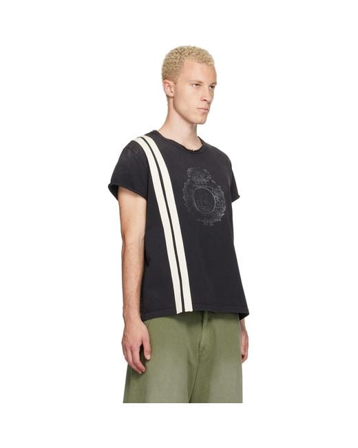 424 Black Capped Thermal T-Shirt for men