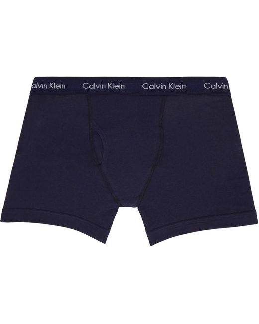メンズ Calvin Klein マルチカラー ボクサーブリーフ 3枚セット Blue