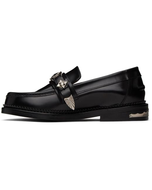 Toga Black Metal Loafers