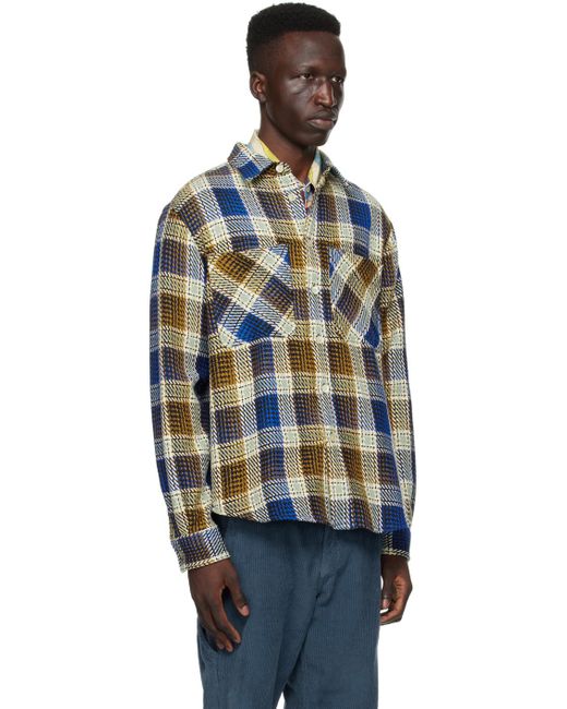 PS by Paul Smith Blue & Brown Check Shirt for men