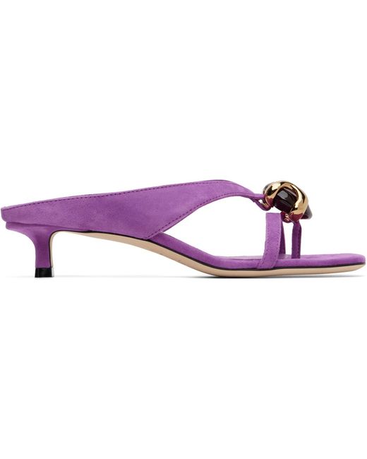Jimmy Choo Purple Emeri Stone 35 Heeled Sandals