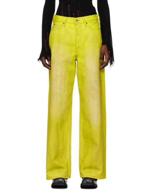Acne Yellow 1981F Loose Fit Jeans