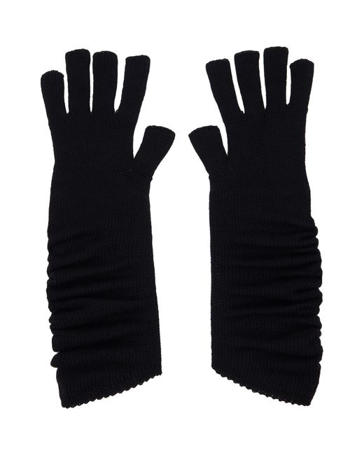 Homme Plissé Issey Miyake Black Cashmere Winter Gear Gloves for men