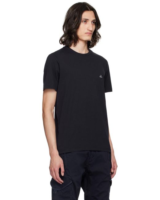 C P Company Black Patch T-Shirt for men