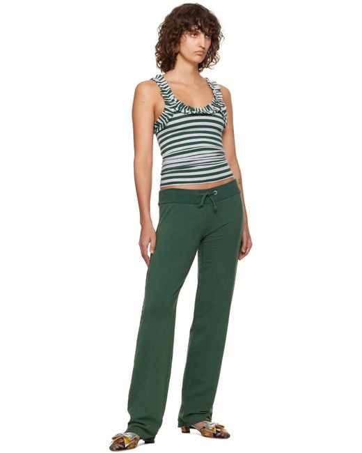 LAURA ANDRASCHKO グリーン 'Buller Or Box' スウェットパンツ Green
