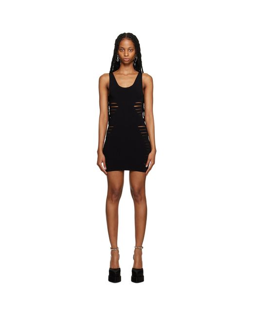Versace Black Slashed Minidress
