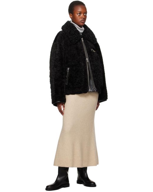 Stand Studio Black Joann Faux-fur Jacket