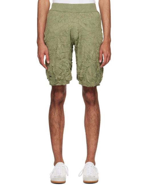 T/SEHNE Green Ssense Exclusive Shorts for men