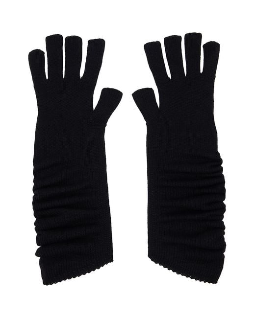 Homme Plissé Issey Miyake Black Cashmere Winter Gear Gloves for men