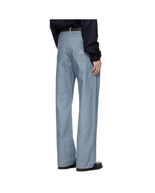 Jacquemus Blue 'The Straight De-Nîmes' Jeans for men