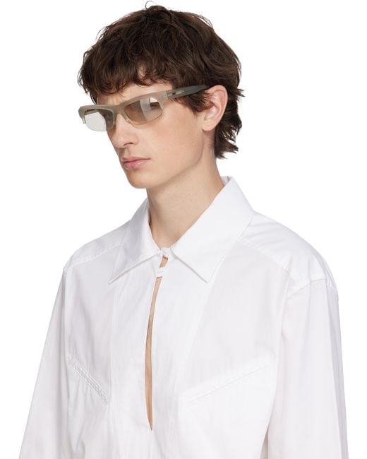 Retrosuperfuture Black Transparent Scatto Sunglasses for men