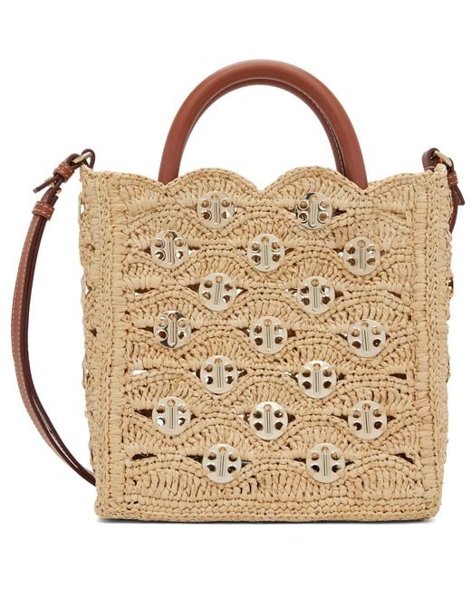 Rabanne Metallic Small Signature 1969 Discs Tote