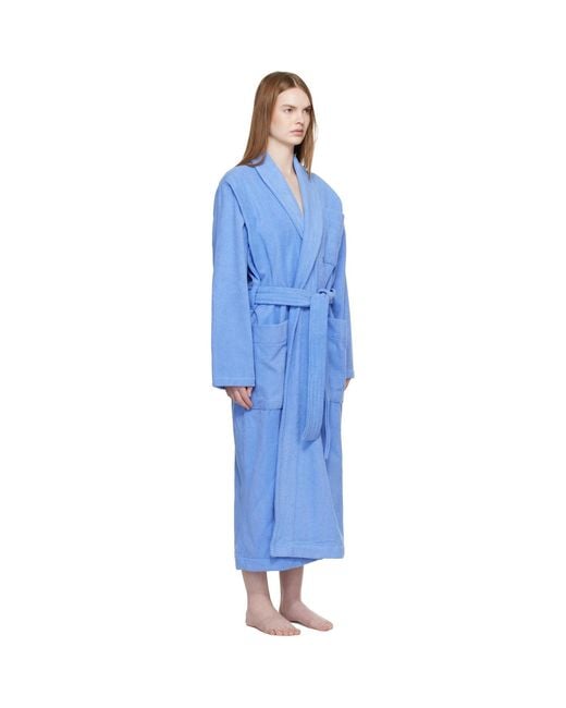 Tekla Blue Terry Classic Bathrobe