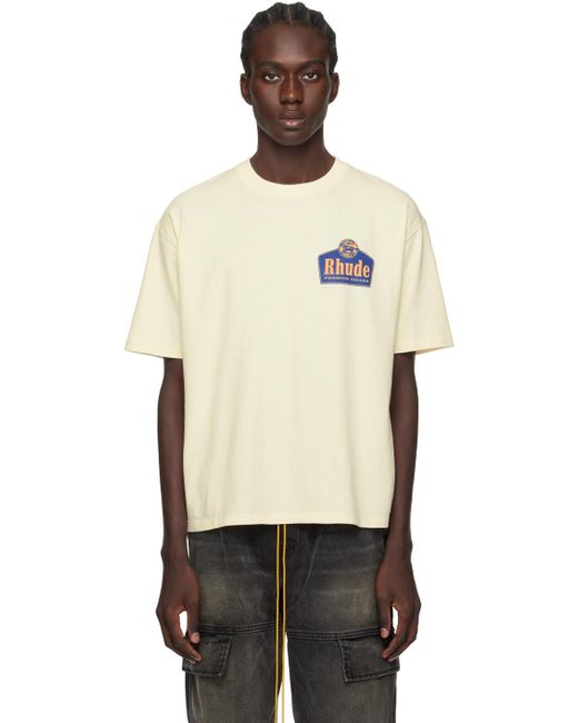 Rhude Black Off-white Grand Cru T-shirt for men