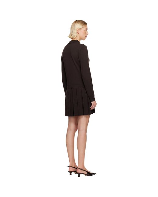 Sandy Liang Black Hague Sweater Minidress