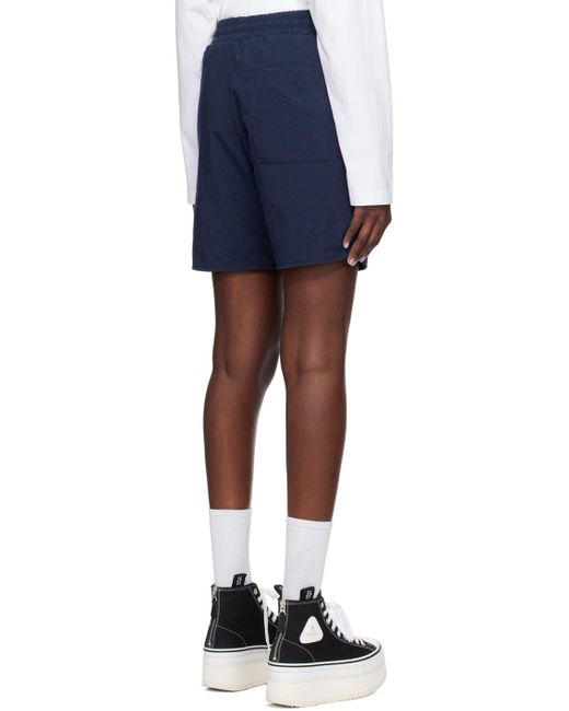 Rhude Blue Navy Printed Shorts