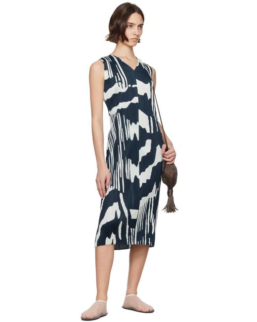 Pleats Please Issey Miyake Black Refraction Maxi Dress