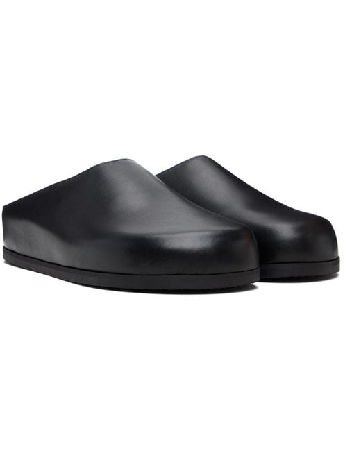 Studio Nicholson Black Wearing Slip-On Loafers