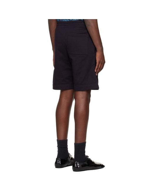 Dries Van Noten Blue Drawstring Shorts for men
