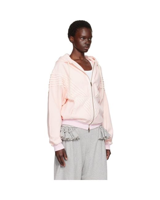 STEFAN COOKE Pink Chevron Hooded Jacket