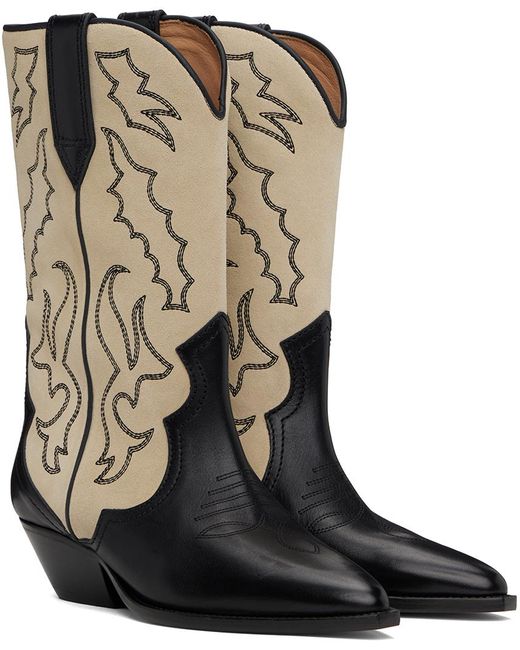 Isabel Marant Brown Duerto Suede Cowboy Boots