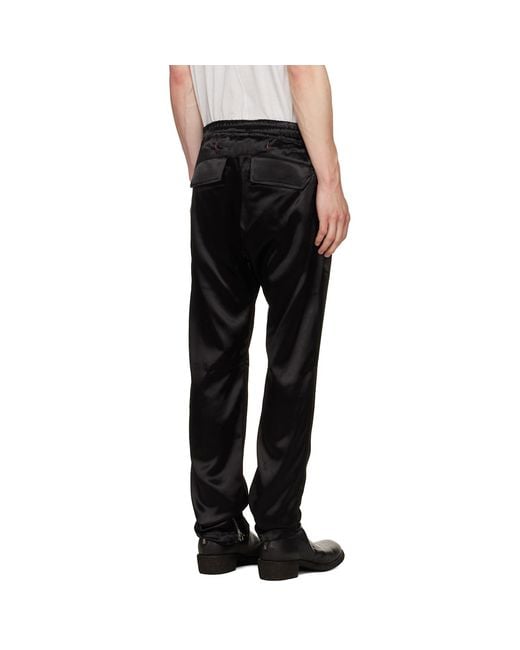 JKEEFER Black Moto Trousers for men