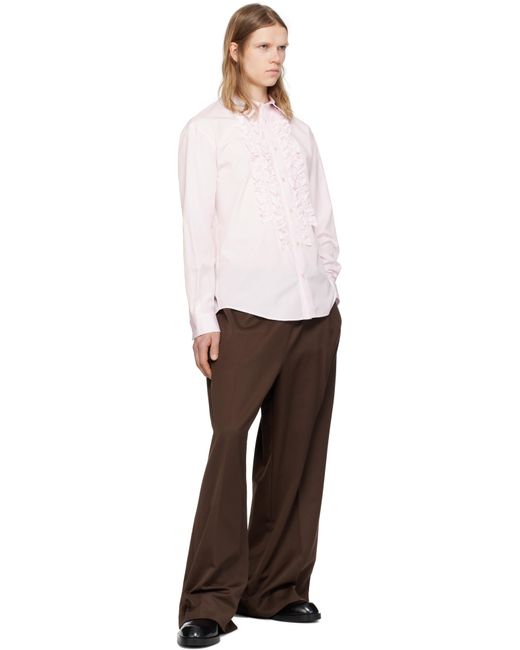 Simone Rocha White Ruffle Prom Shirt for men