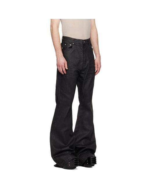 Rick Owens Black Temple Bolan Bootcut Jeans for men