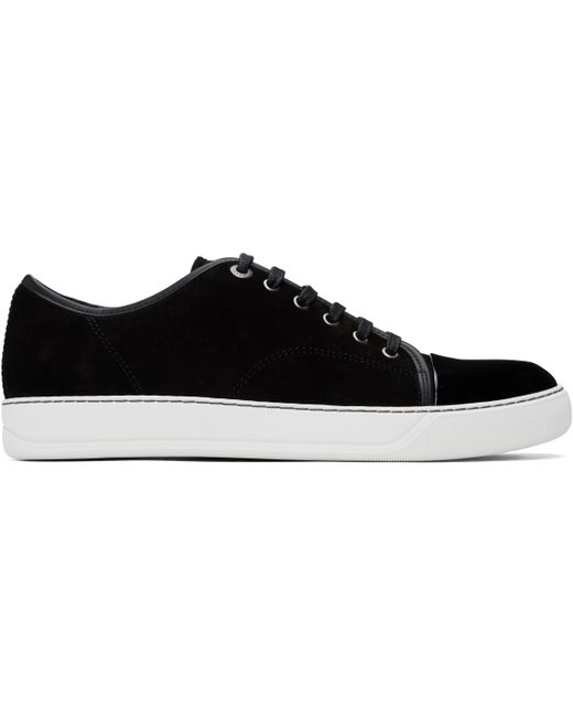 メンズ Lanvin ブラック Dbb1 スエード＆エナメルレザー スニーカー Black