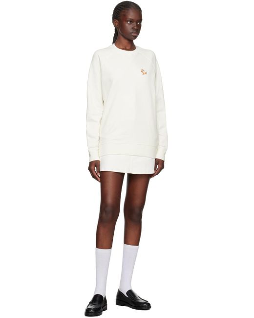 Maison Kitsuné Black Off-white Chillax Fox Sweatshirt