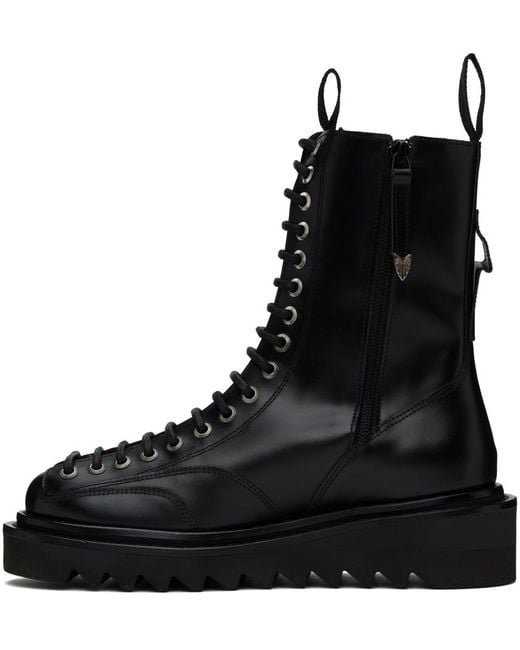 Toga Virilis Black Lace-up Boots for men