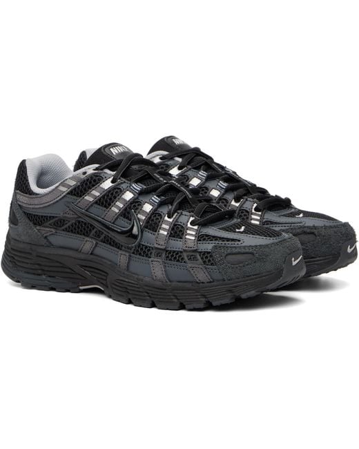 Nike Black P-6000 Suede Sneakers for men