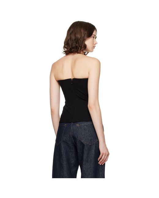 Versace Black Bare Shoulders Top