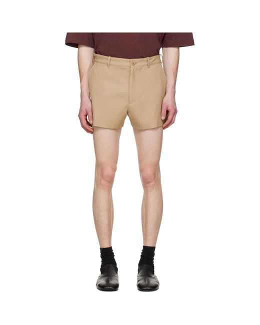 Louis-Gabriel Nouchi Natural Suit Wool Shorts for men