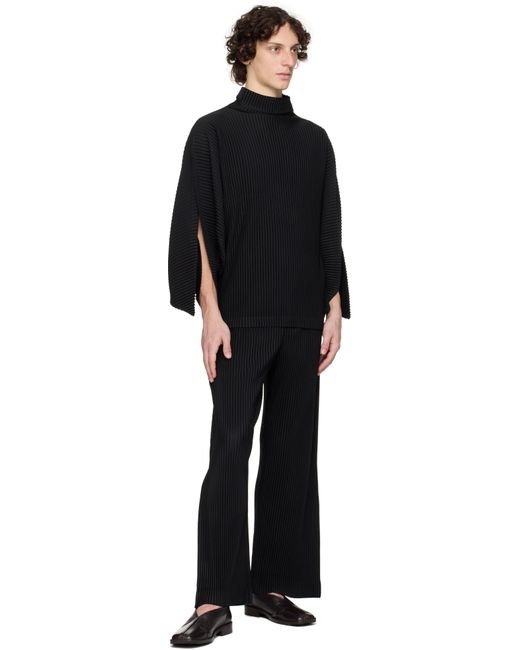 Homme Plissé Issey Miyake Kinetic Sculpture Turtleneck in Black