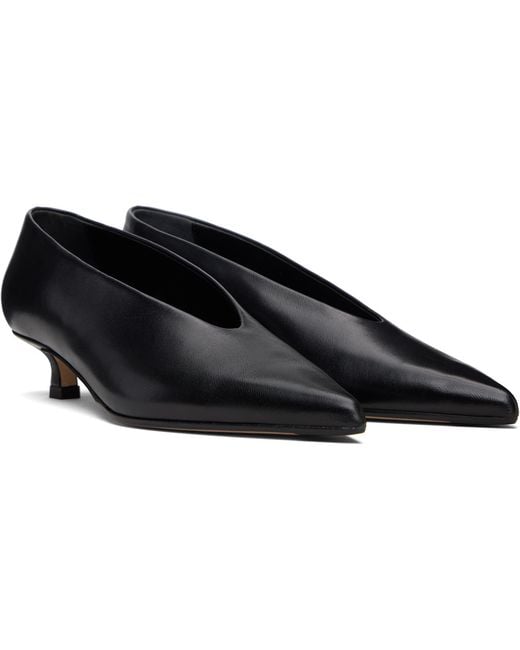 Aeyde Black Leather Clara Pumps 35