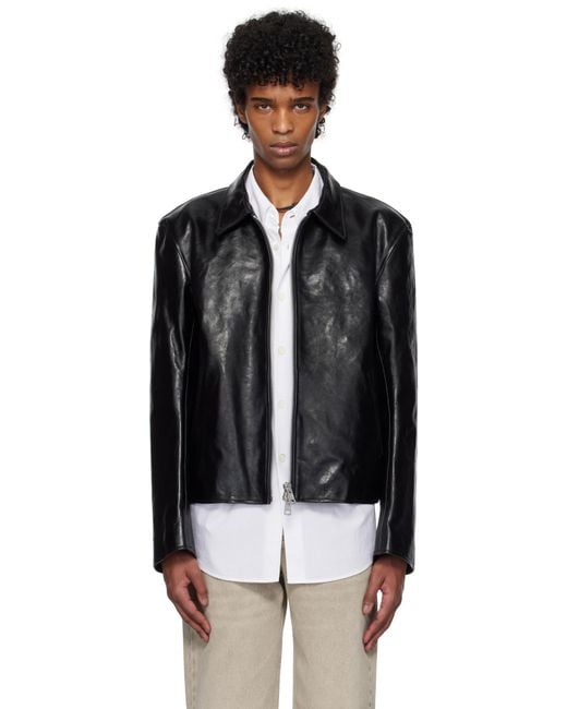 Our Legacy Mini Leather Jacket in Black for Men | Lyst