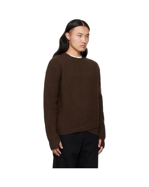 J EONGL I Black Wool 2Layer Knit Sweater for men