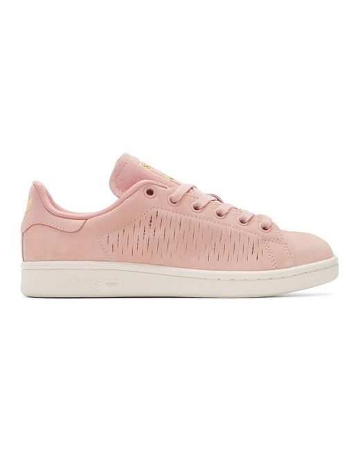 Adidas Originals Pink Suede Stan Smith Sneakers