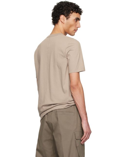 メンズ Rick Owens トープ Hollywood Level Tシャツ Multicolor