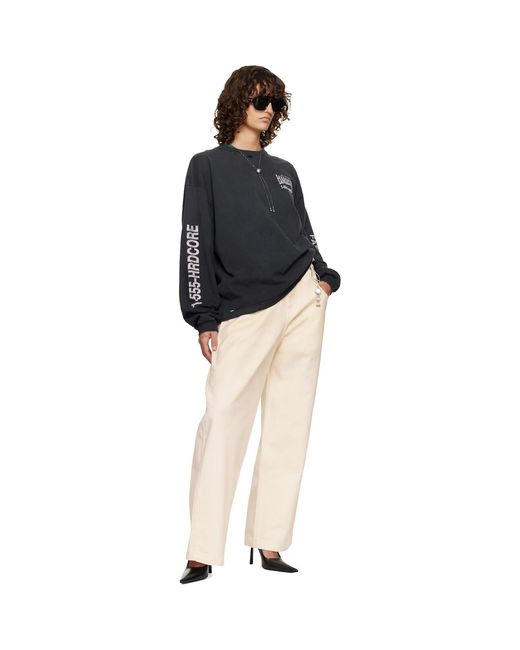 Willy Chavarria Black Off- 'Bad Girl' Jeans