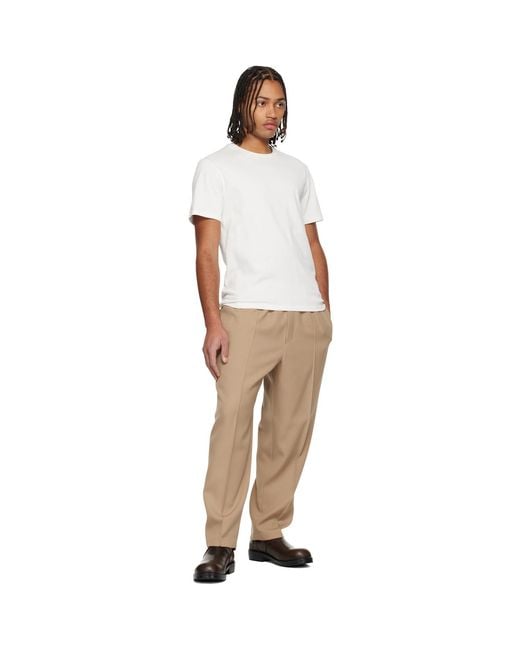Jil Sander White Logo Patch T-Shirt for men