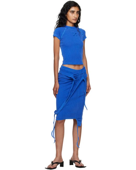 OTTOLINGER Blue Deconstructed Rib T-shirt