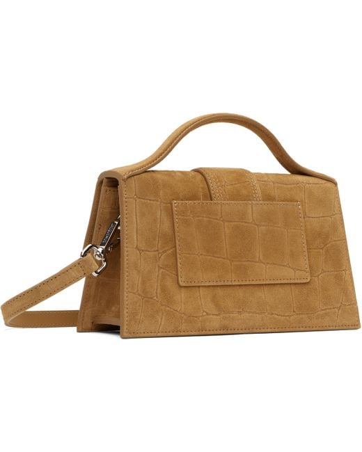 Jacquemus Tan La Croisière 'The Large Bambino' Bag in Black