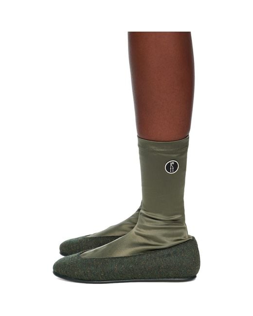 Kiko Kostadinov Brown Khaki Proxima Low Ballerina Boots