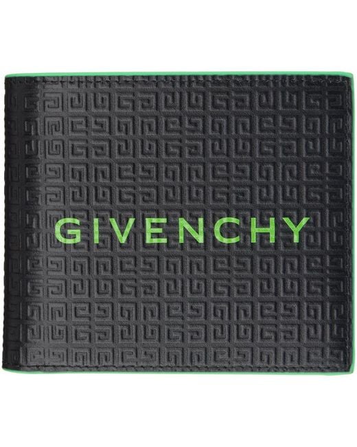 Micro portefeuille noir et vert à motif 4g Givenchy pour homme en coloris Gray
