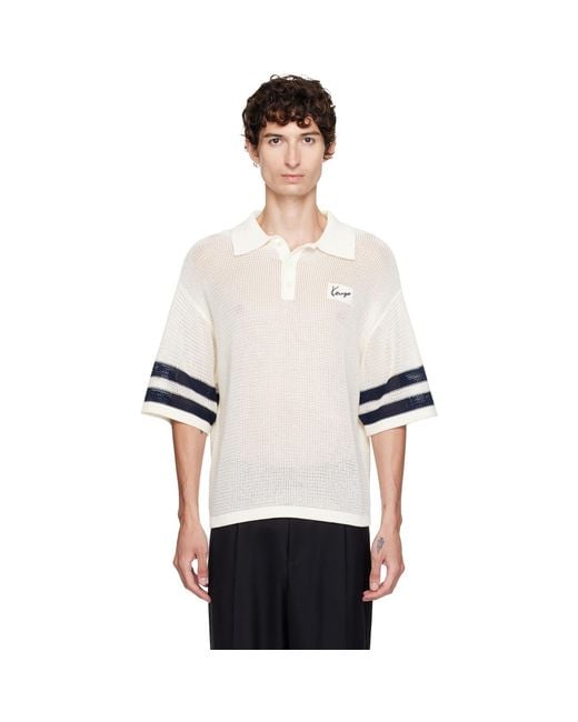 KENZO White Off- Paris Polo for men