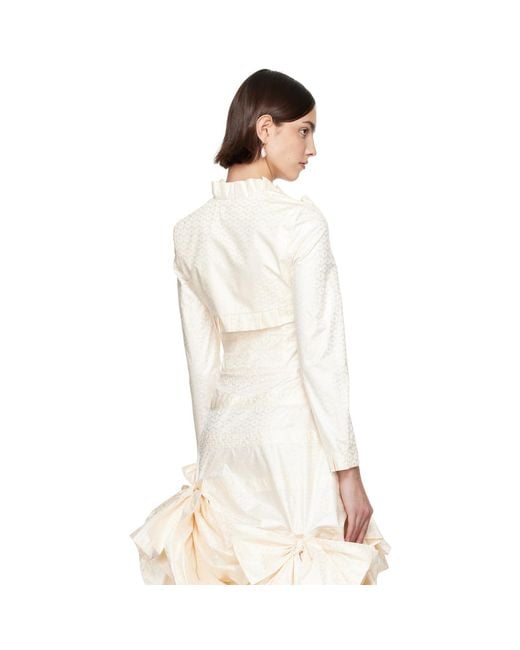 Super Yaya White Ssense Exclusive Bridal Capsule Bolero Cardigan